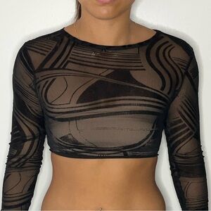 Long sleeve mesh top size 2